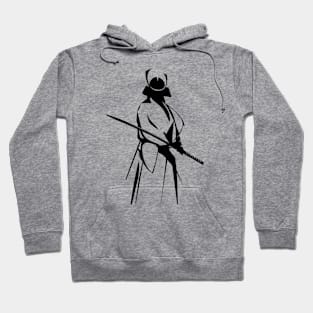 Japanese samurai minimalist art with katana Hoodie